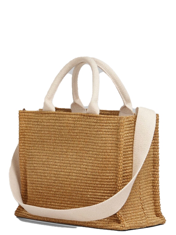 Marni Small Raffia Tote, Raw Siena/Natural 